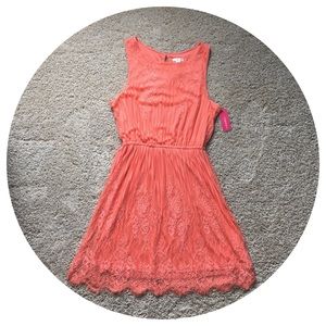 🆕 Coral Lace Dress